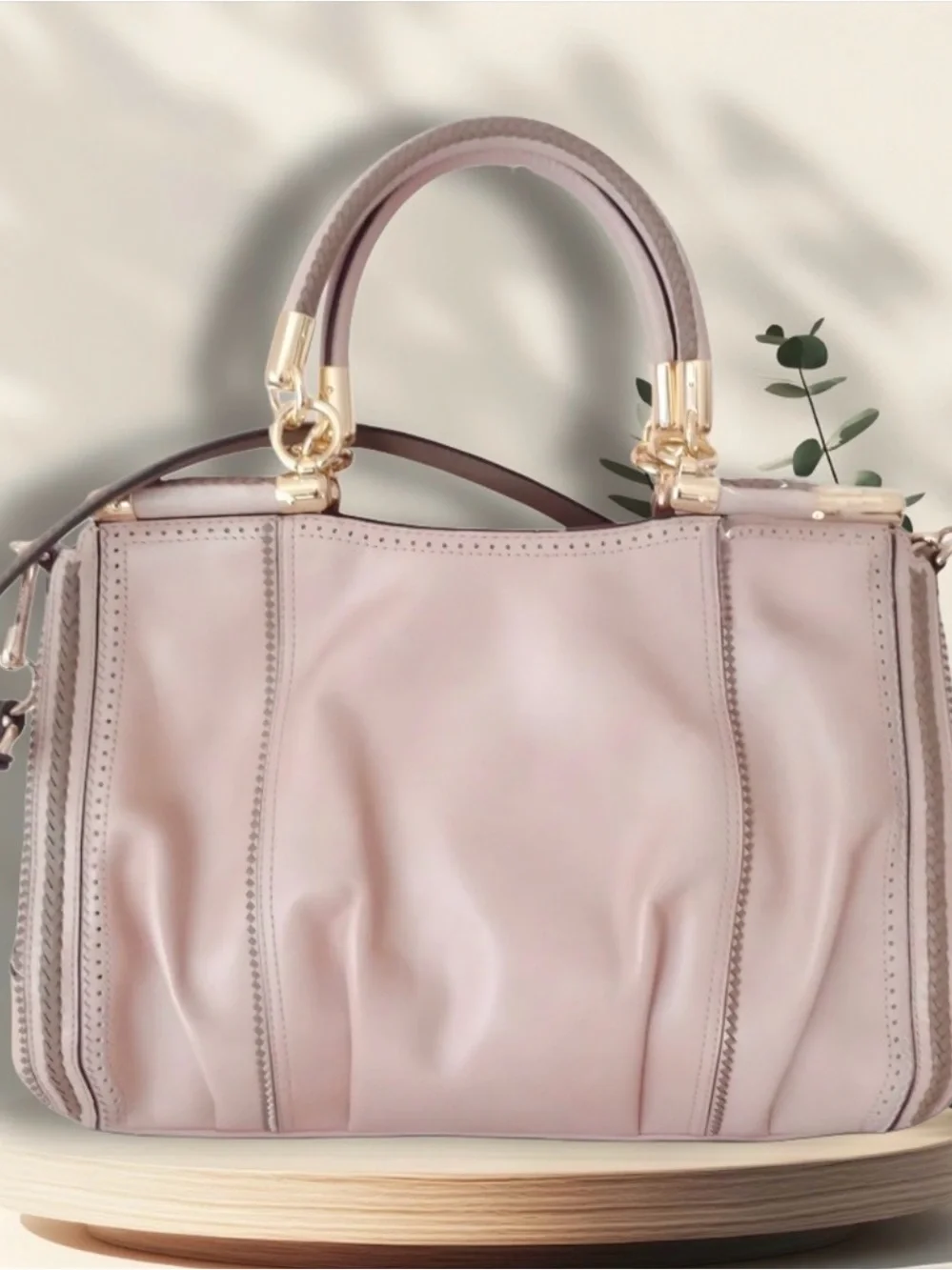 Coach Madison Perforated Pinnacle Zig- Zag Carrie Satchel $750 BNWOT